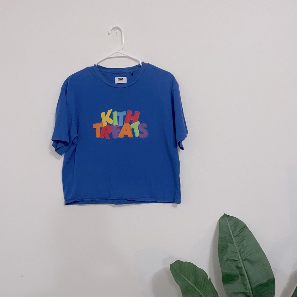 Kith Treats Blue Short Sleeve Crop Top